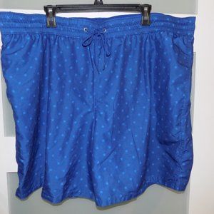 MERONA BLUE STAR PRINT LINED SWIM TRUNKS SIZE 2X MEN'S NWOT